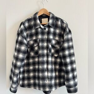 Thread & Supply Monochrome Plaid Outerwear Shacket